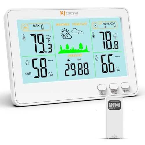 Black Wireless Thermometer Hygrometer Weather Station A36266