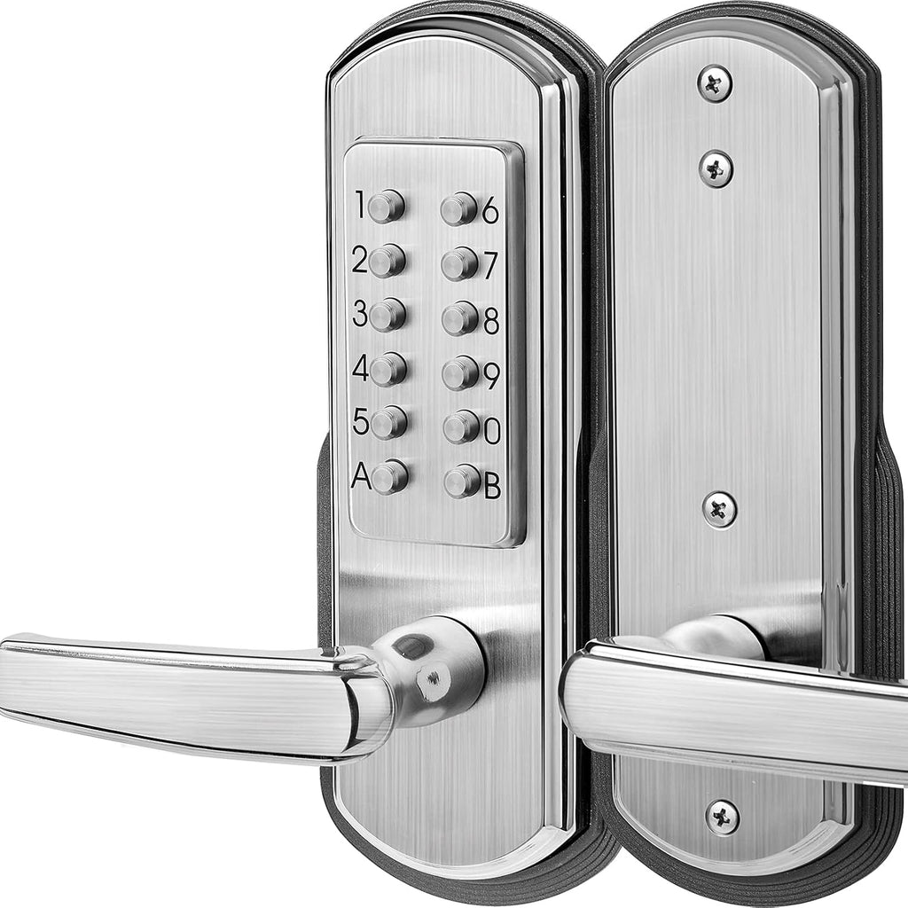 Keypad Door Lock with Handle Stainless Steel I35725