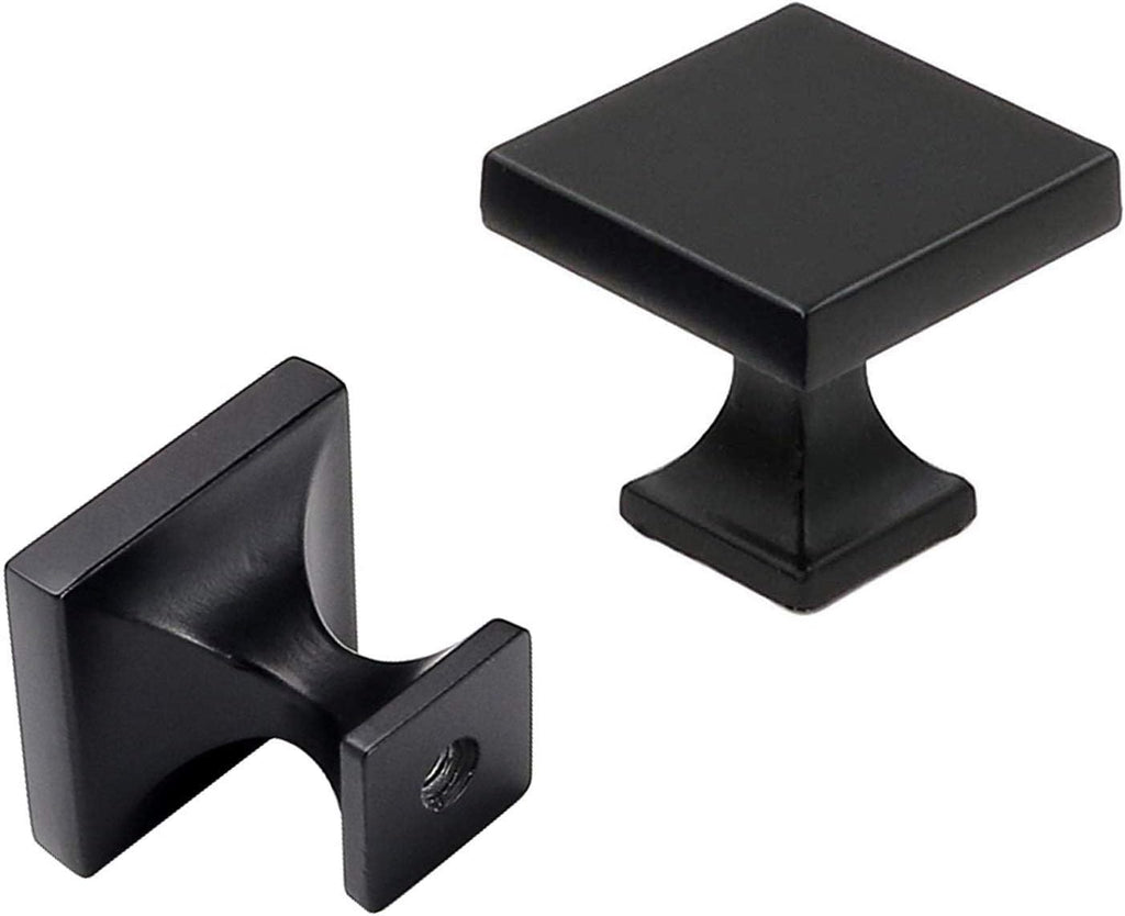 Matte Black Square Cabinet Knobs Pack of 30 P15941