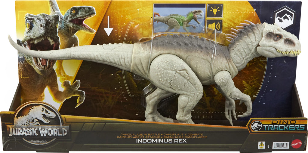 Camouflage Indominus Rex Dinosaur Action Figure with Lights, Sound & Motion E945119