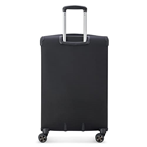 Black Softside Expandable Luggage with Spinner Wheels, Carry on 20 Inch U316778