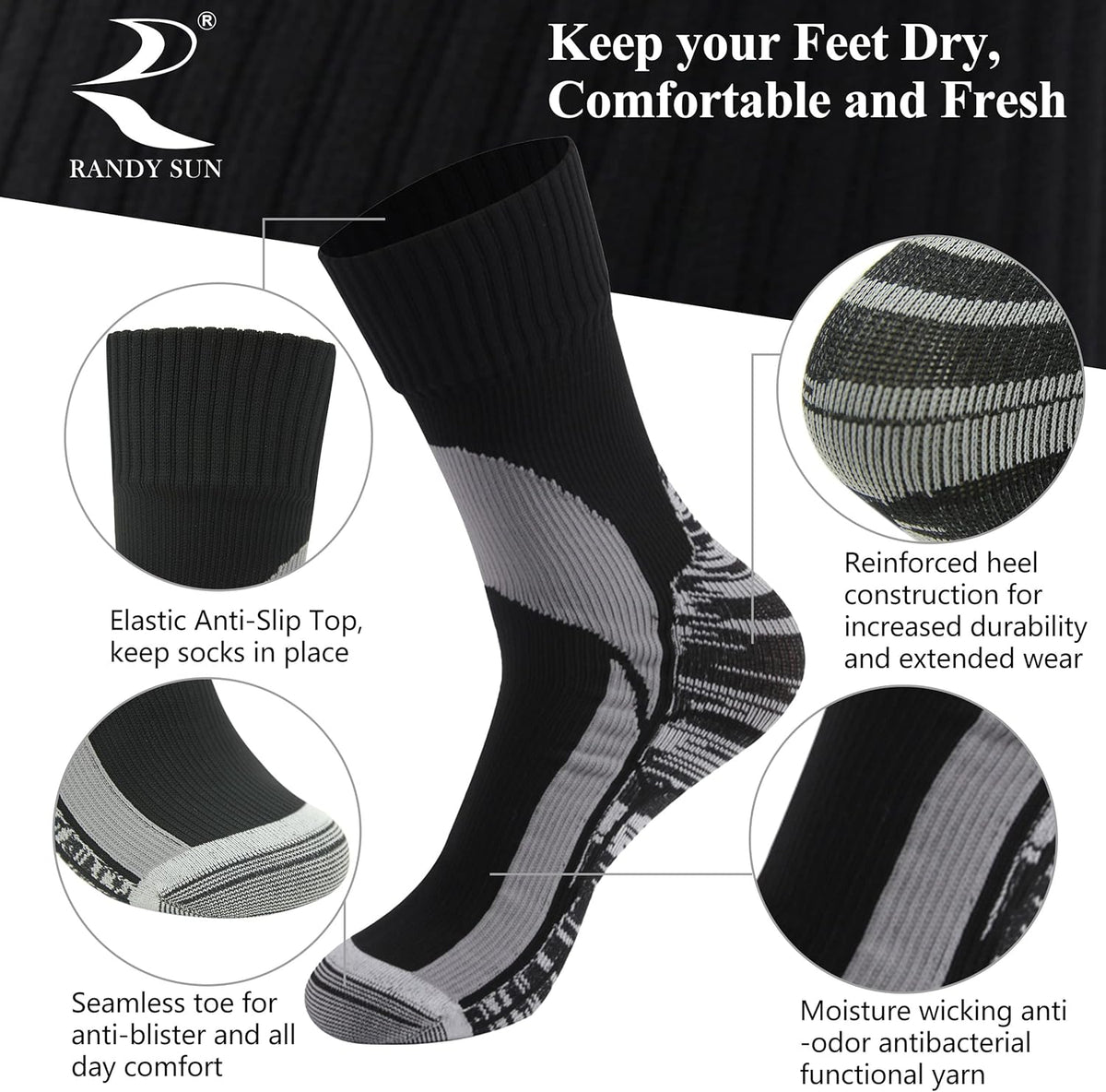 Waterproof Breathable Socks 1 Pair L6045