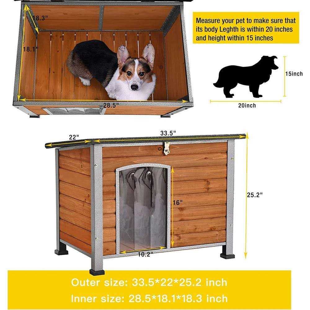 Wooden Dog Crates House with Iron Frame L82763