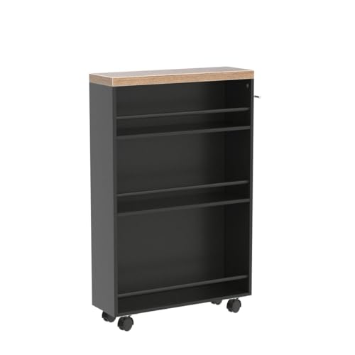 Slim 4-Tier Rolling Storage Cart with Handle A71256