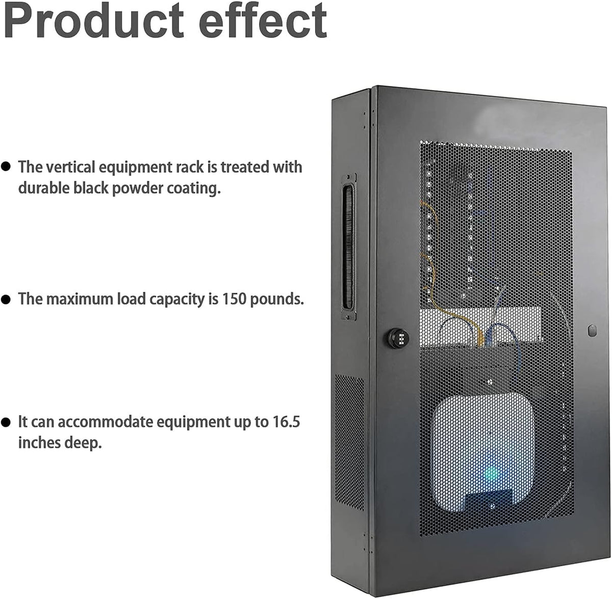 3U 19-inch Vertical Wall-Mounted Rack C221