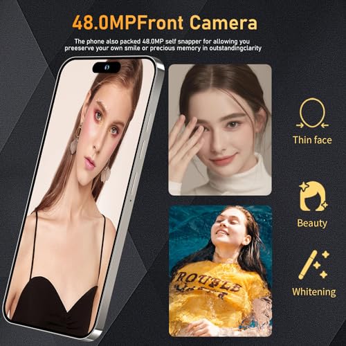 Unlocked Smartphone 6.8" HD Screen 6800mAh 6+256GB with 128GB Memory Card D5653