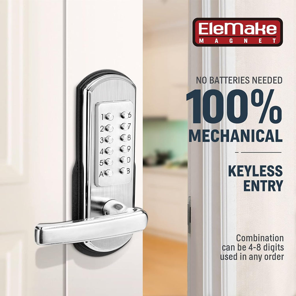 Keypad Door Lock with Handle Stainless Steel I35725