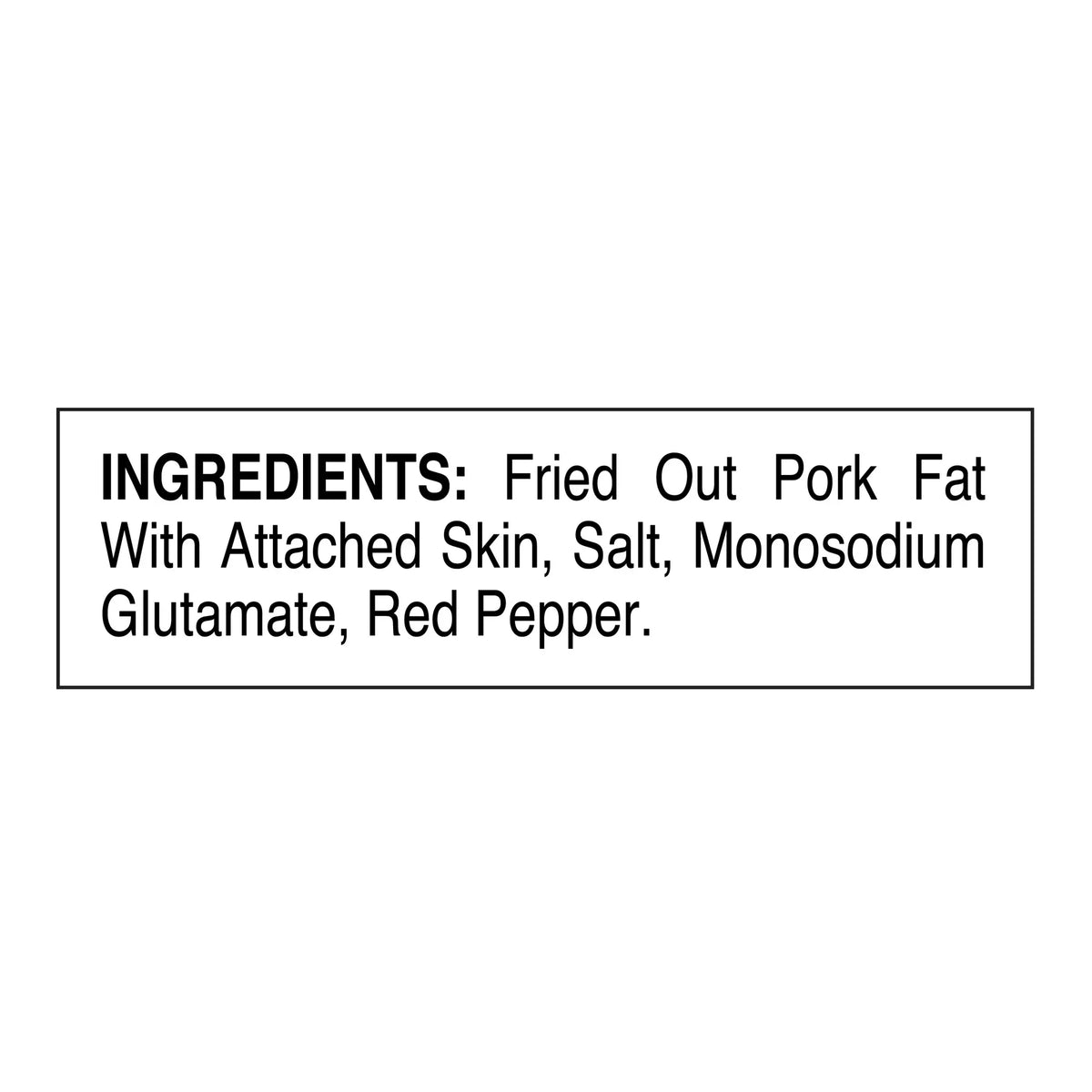 Mildly Seasoned Fried Pork Cracklin Strips with Red Pepper, 3.5 oz. Bags (6 Bags) W671