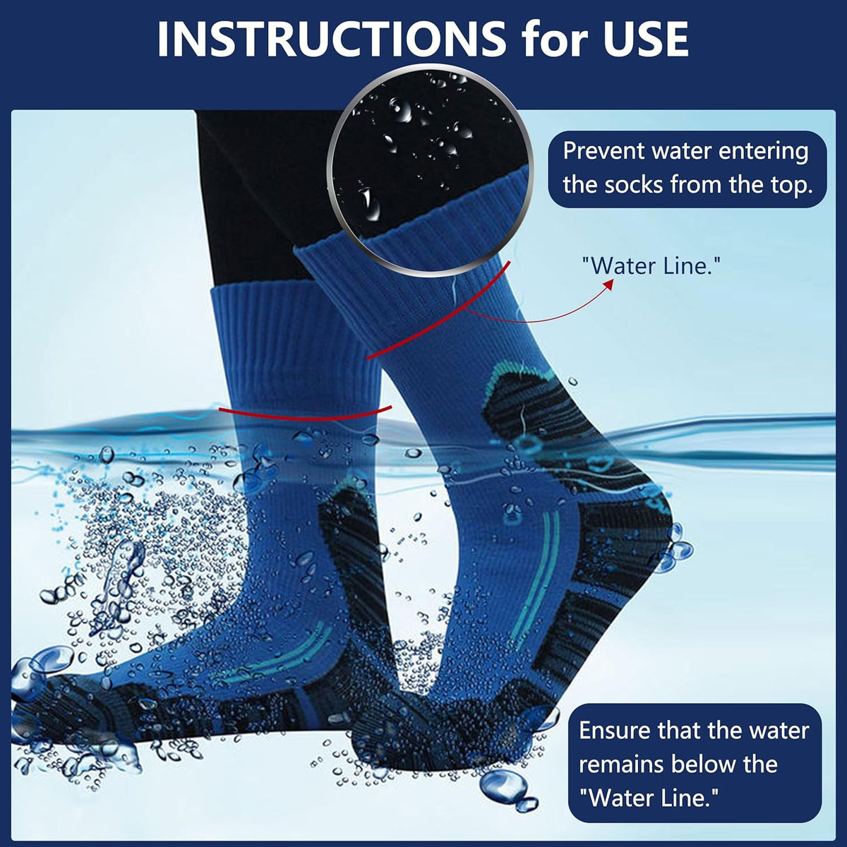 Waterproof Breathable Socks 1 Pair L6045