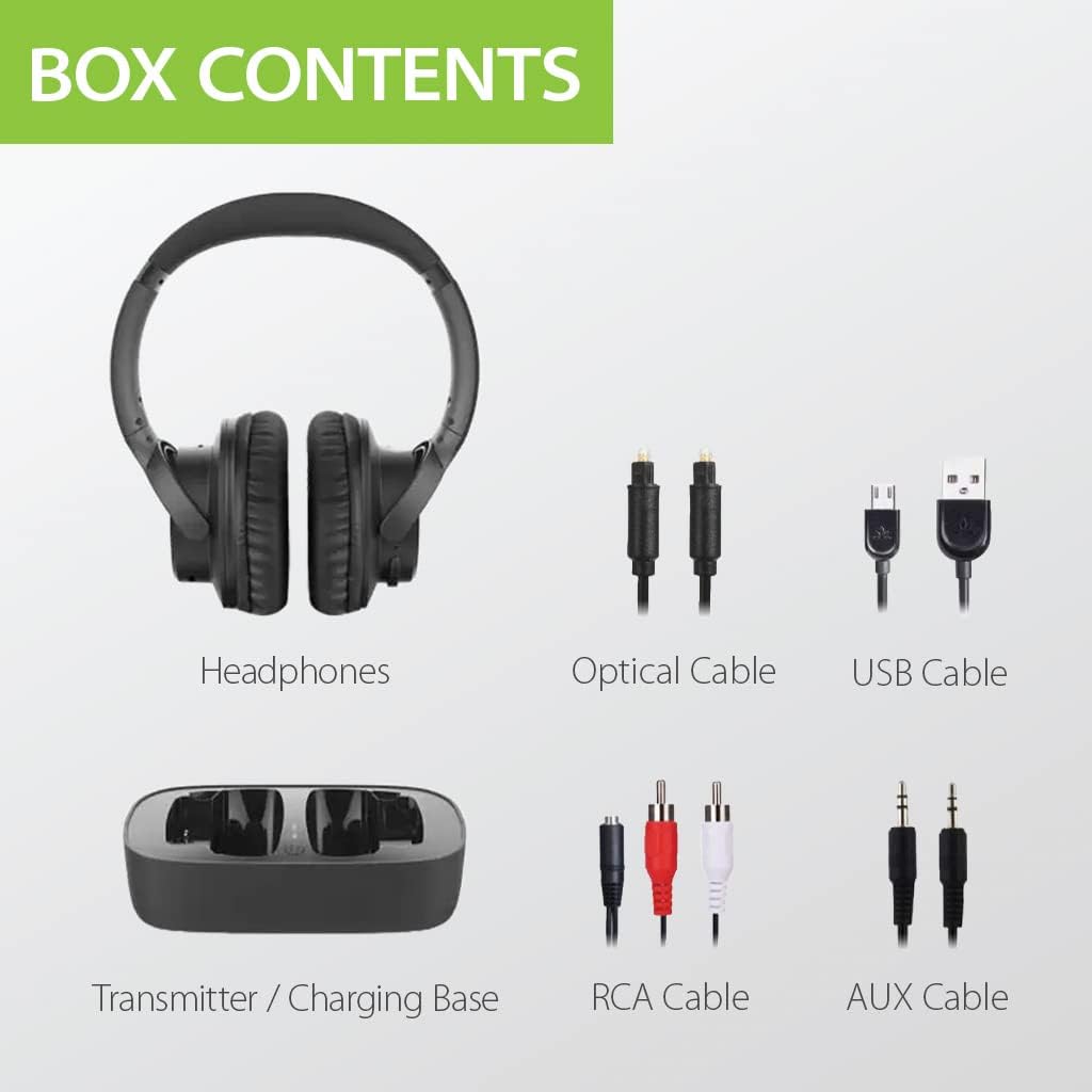 Wireless Headphones with Charging Dock, 35hrs Playtime Bluetooth Headset N1559