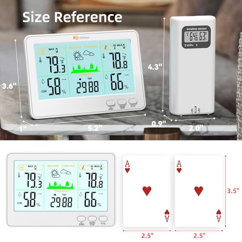 Black Wireless Thermometer Hygrometer Weather Station A36266