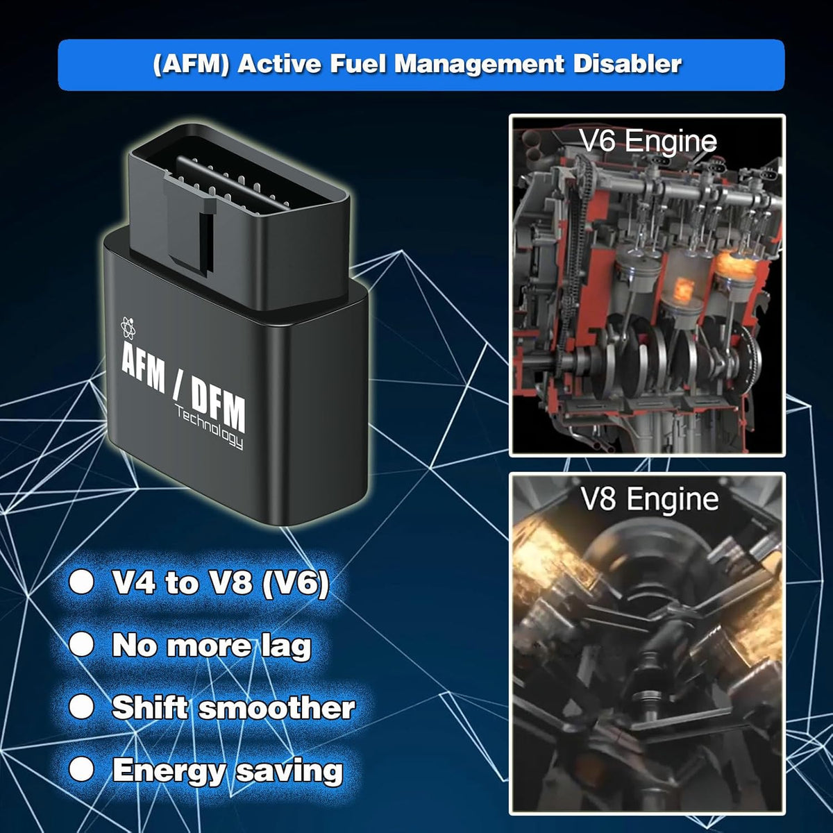 Active Fuel Management Disabler Device Compatible with GM V6 V8 Vehicle Z6501