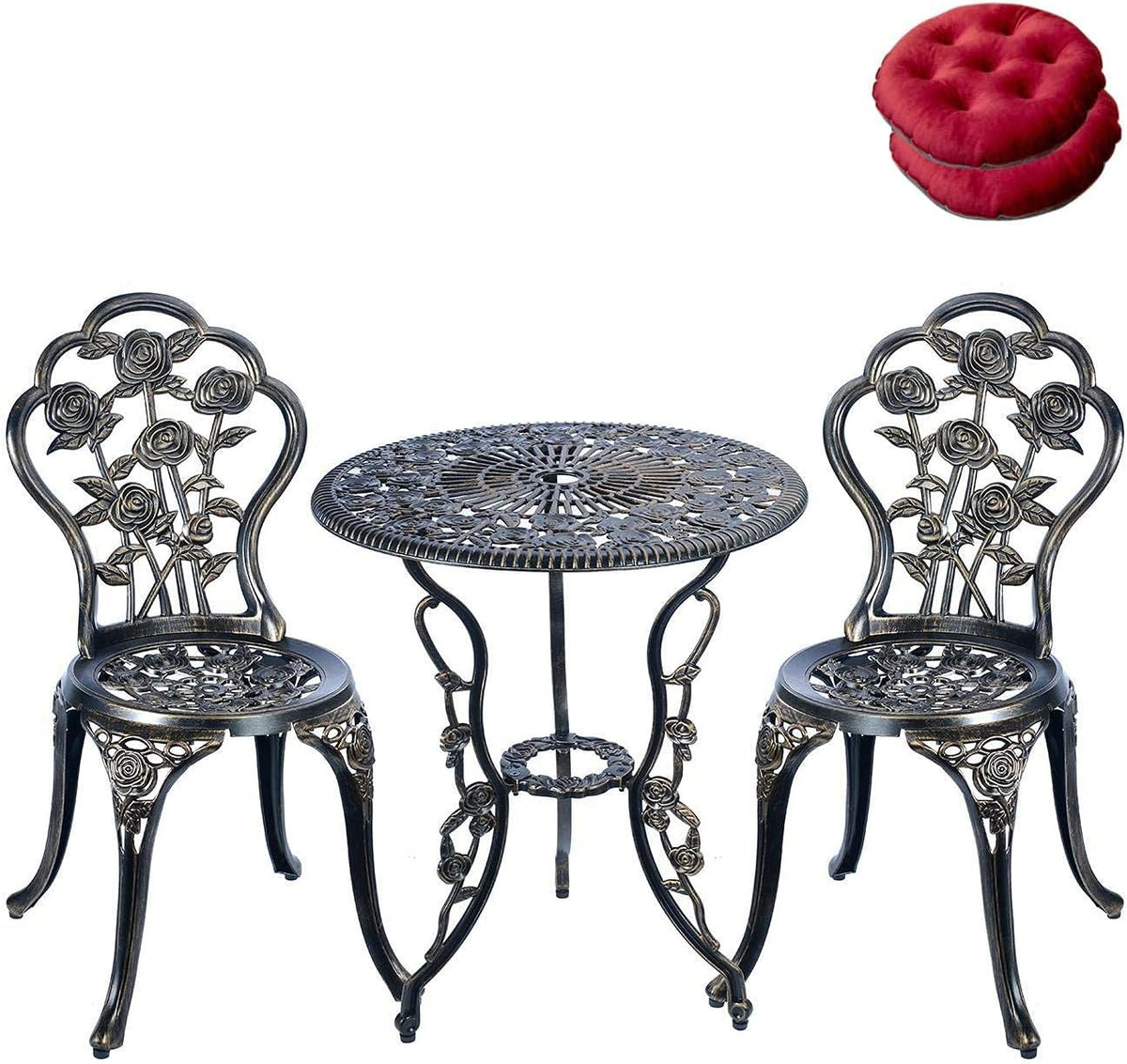 5-Piece Cast Aluminum Patio Bistro Table Set N261