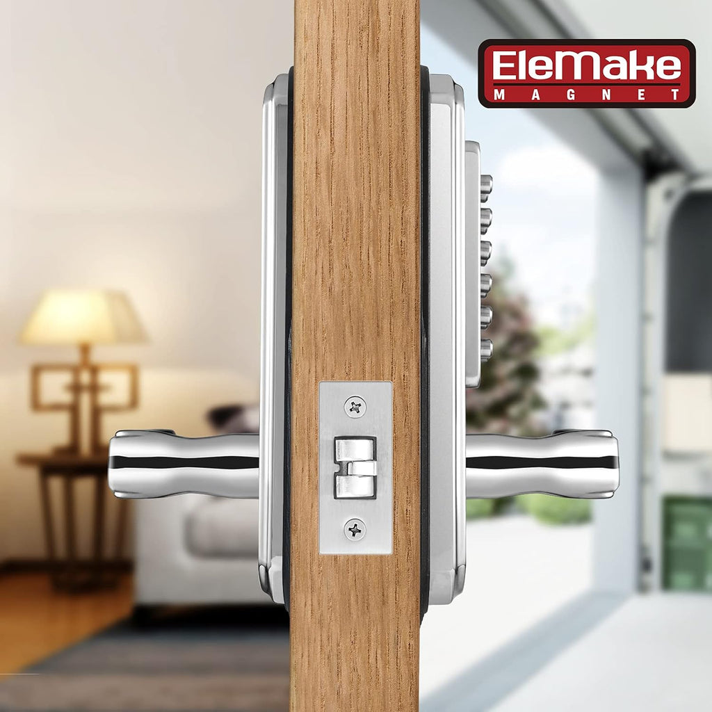Keypad Door Lock with Handle Stainless Steel I35725