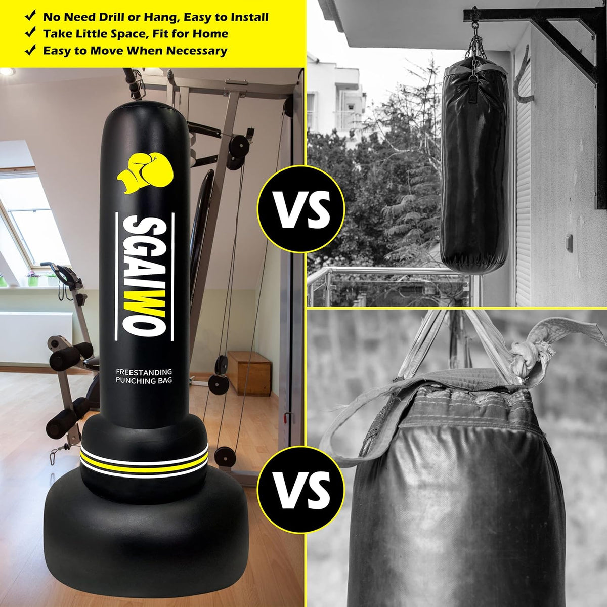 69" Freestanding Heavy Punching Bag Y926