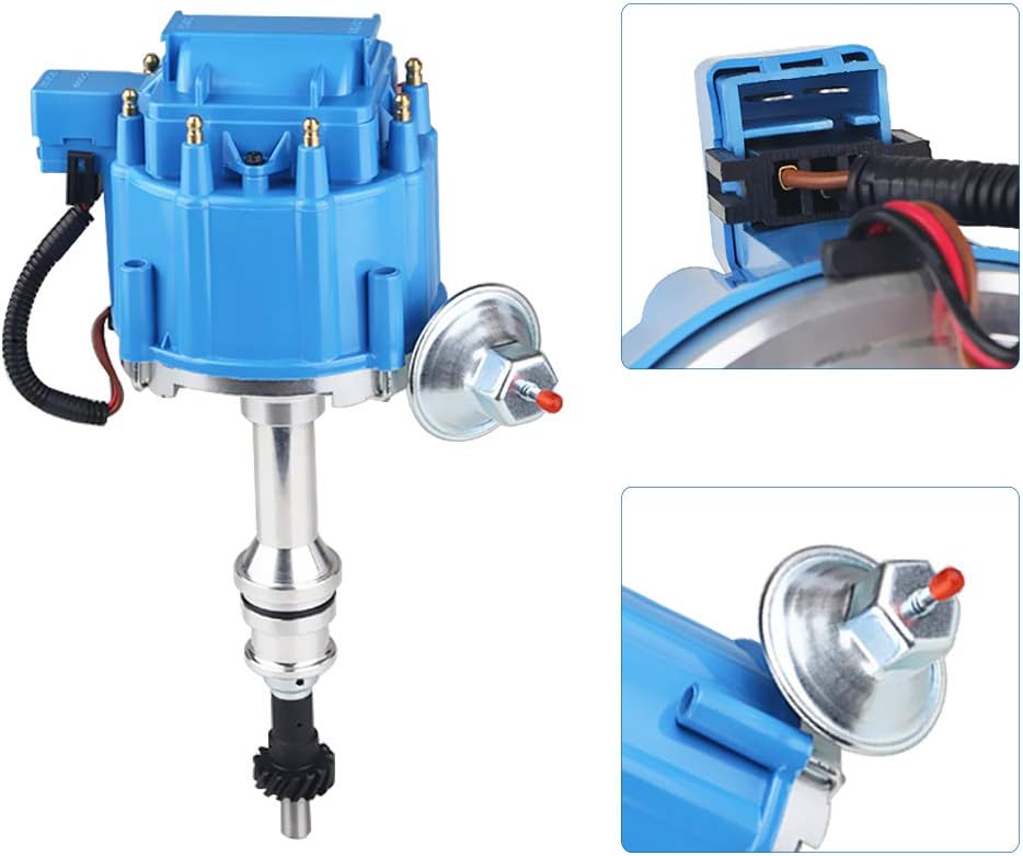 Complete Ignition Distributor 65k Coil 7500RPM Blue Cap Pack of 2 L120