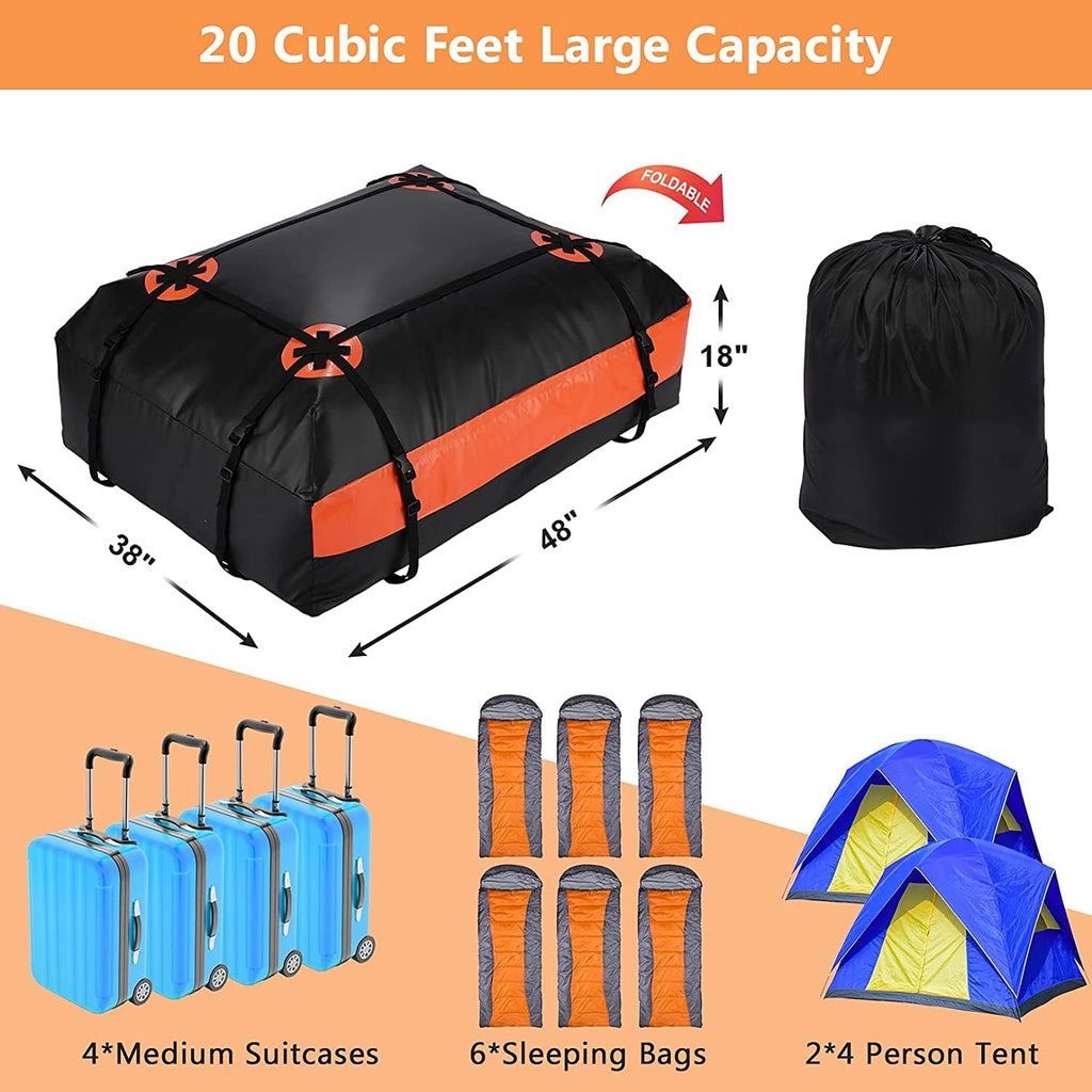15 and 20 Cubic Feet Waterproof Rooftop Cargo Carrier Bag V776644