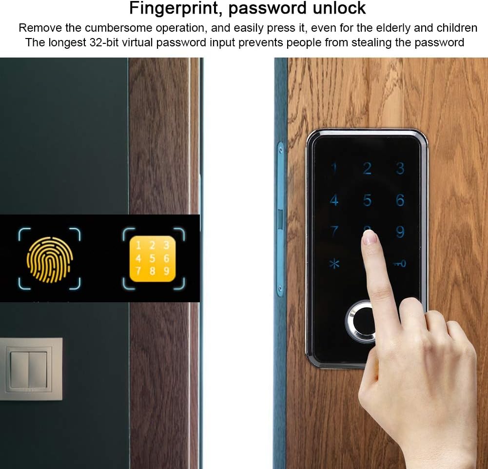 Fingerprint Digital Password Electronic Lock Pack of 2 D65683