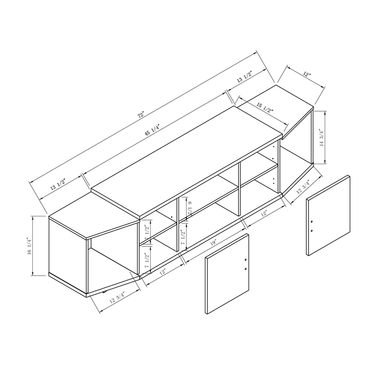 Cappuccino TV Stand V85273