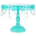 10 inch Teal Round Metal Cake Stand Z8957