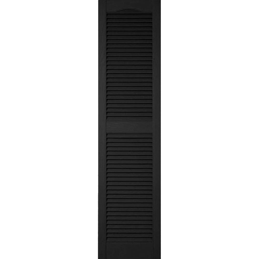 Black Vinyl Open Louver Shutters B4753