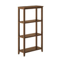 Walnut Brown Solid 3-Tier Tall Vertical Bookcase P861303