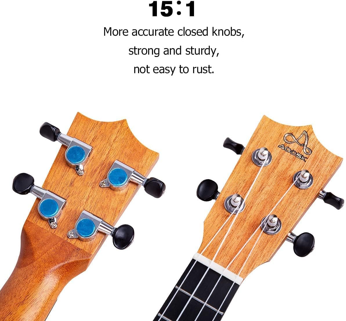 Mahogany 23 Inch Concert Ukulele with Folding Guitar Stand Q320