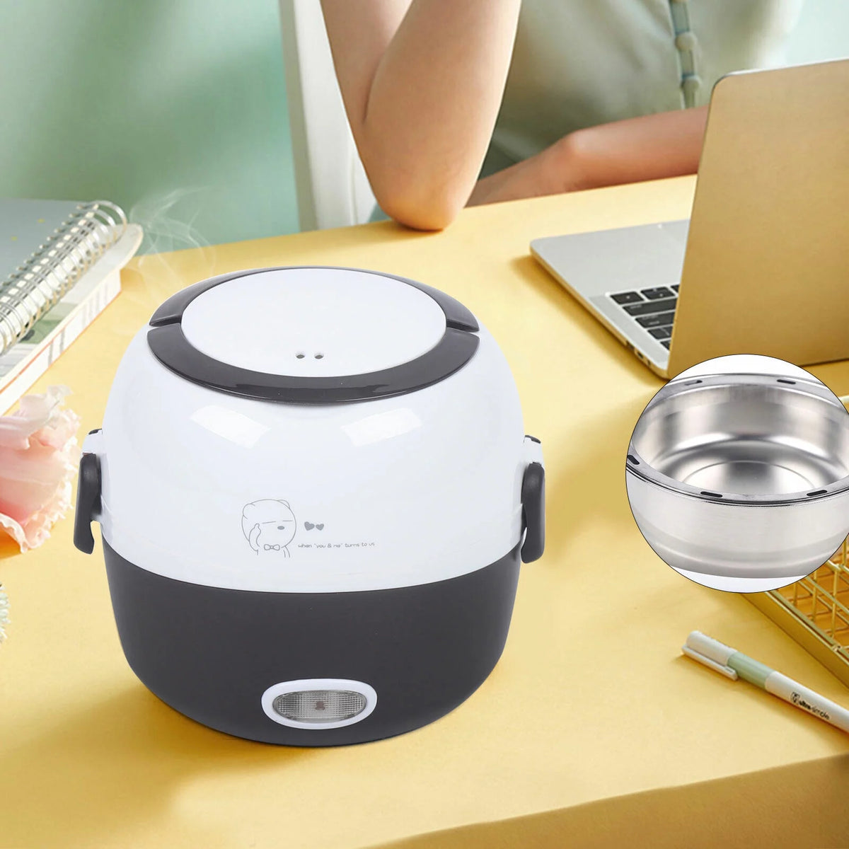 1.3L 2 Layers Electric Rice Cooker Stainless Steel J946210