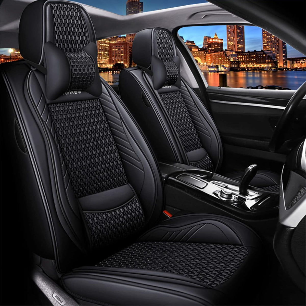 Faux Leather Car Seat Cover Front Only F75723