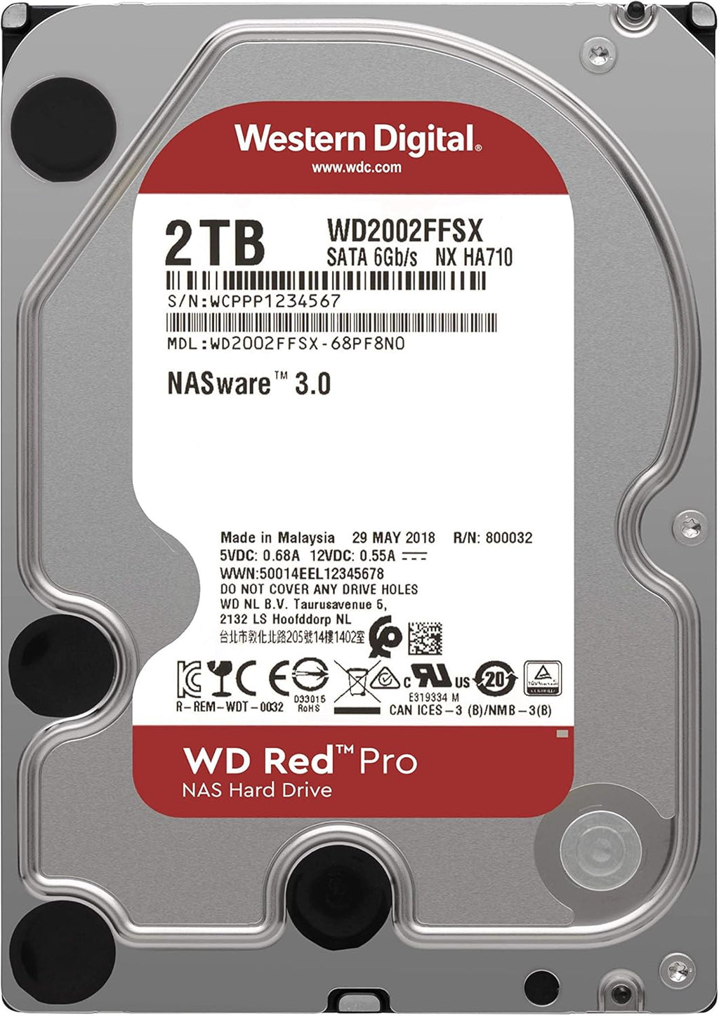 12TB 7200 RPM SATA 6 Gb/s CMR 256 MB Cache 3.5 Internal Hard Drive D88078