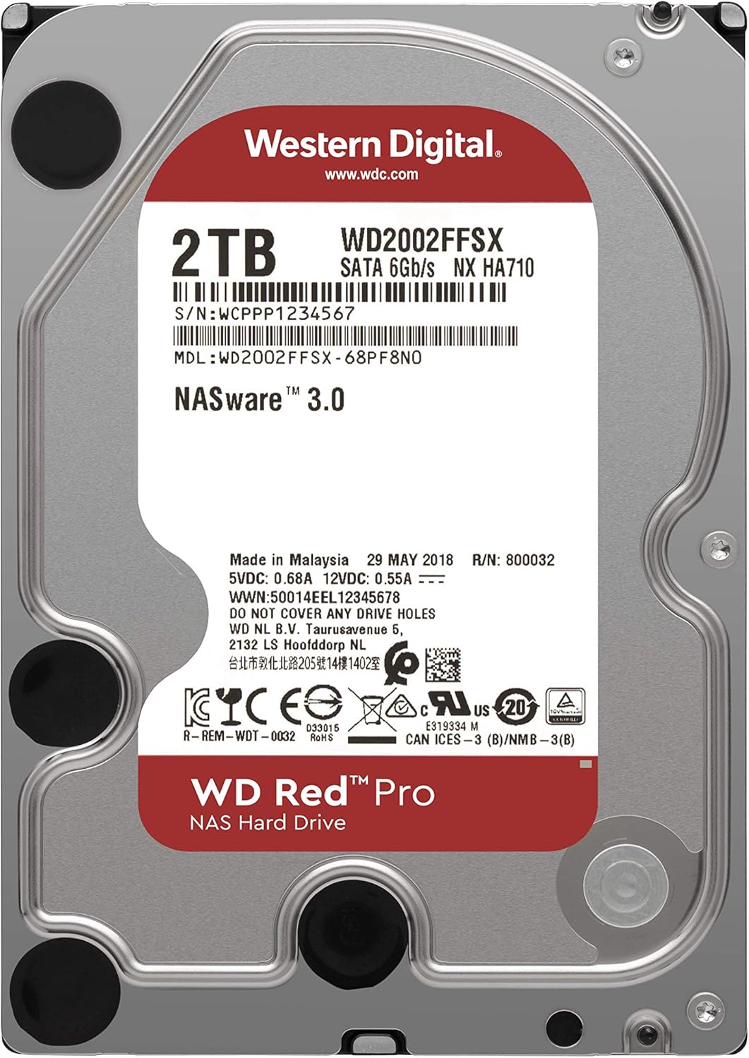 12TB 7200 RPM SATA 6 Gb/s CMR 256 MB Cache 3.5 Internal Hard Drive D88078