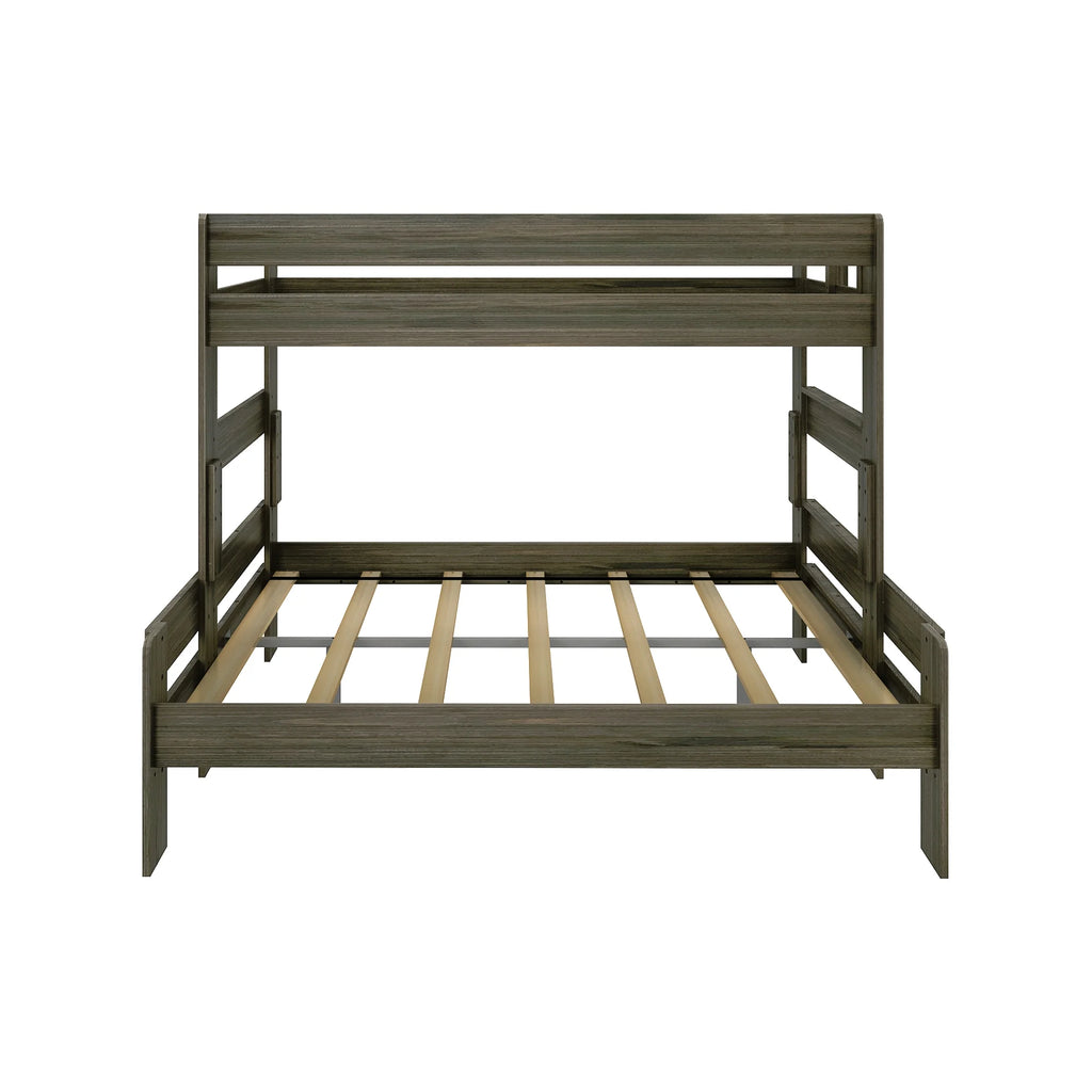Barnwood Brown Twin XL Over Queen Platform Bunk Bed C12736
