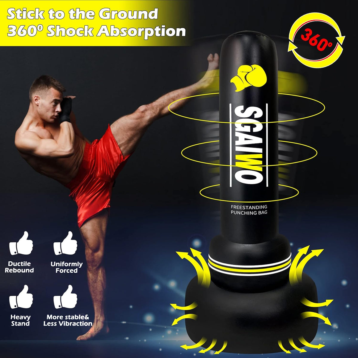 69" Freestanding Heavy Punching Bag Y926