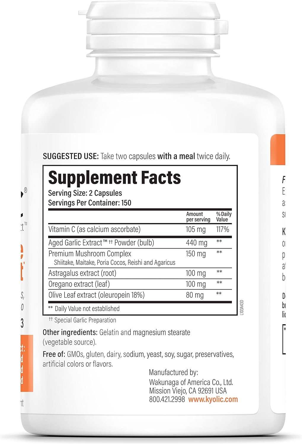 300 Capsules Aged Garlic Extract F602