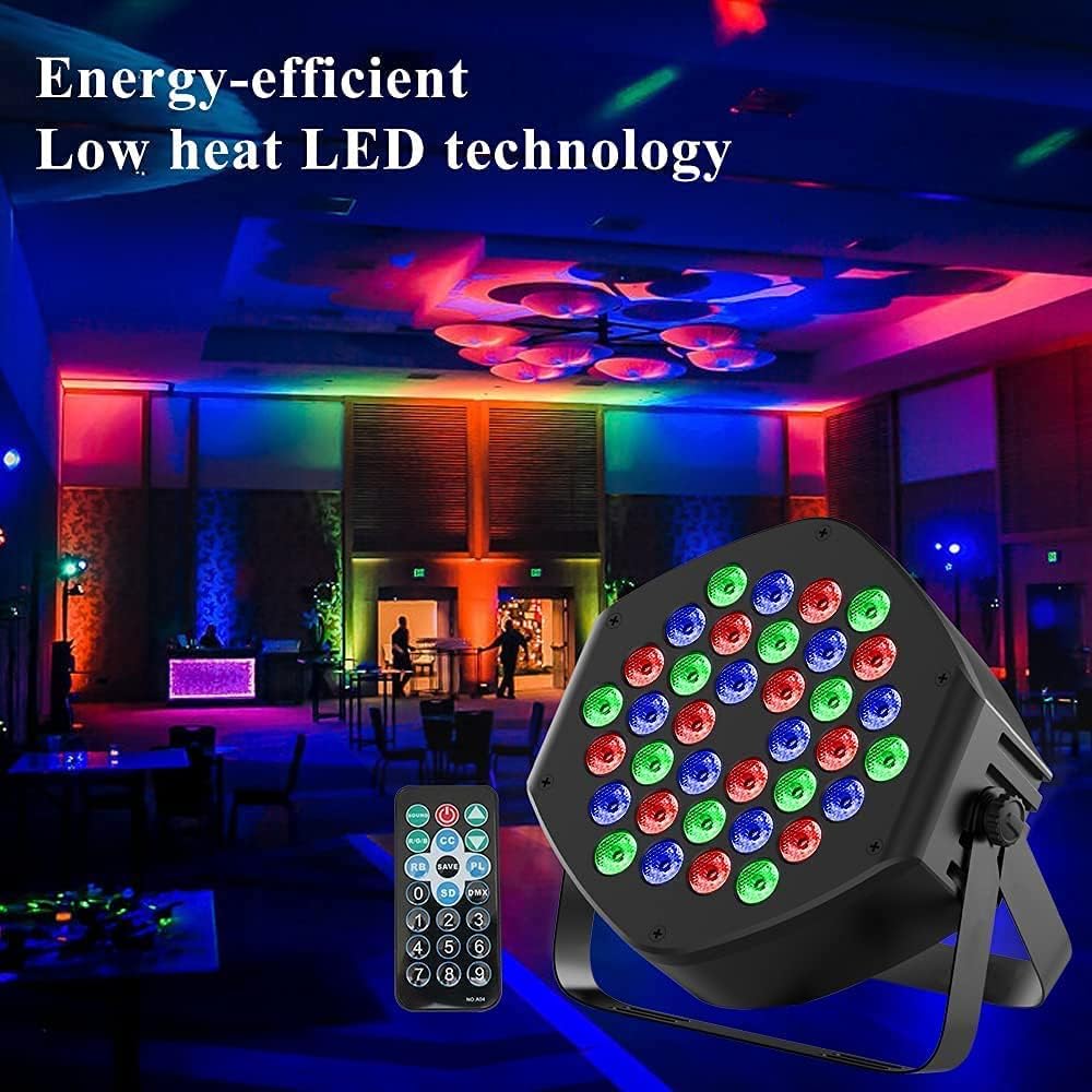 36 LED RGB Par Cans Lights 4 Pack B27453