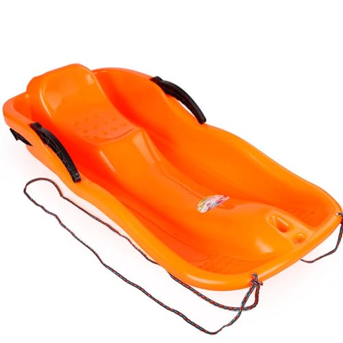 Plastic Toboggan Snow Sled with Pull Rope and Handles S3765