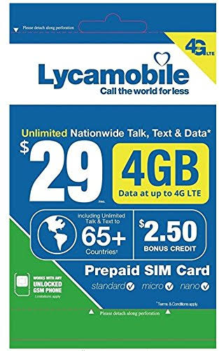 Prepaid SIM Card with Unlimited Plan F556488