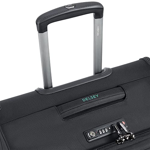 Black Softside Expandable Luggage with Spinner Wheels, Carry on 20 Inch U316778
