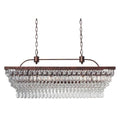 40 inch Rectangular Glass Drop Chandelier A875