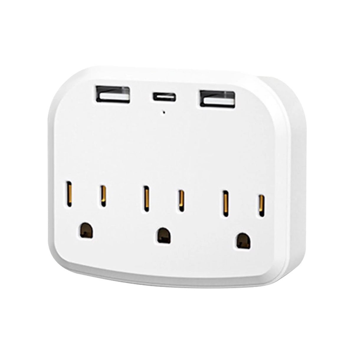 International Power Plug with 3 US Outlets and 2 USB L422