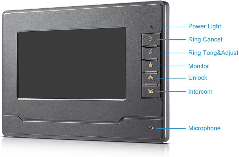 Wired 7 Inches Video Intercom System with HD Camera F317