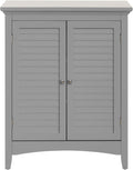 Grey Freestanding Floor Cabinet with 2 Shutter Doors O575