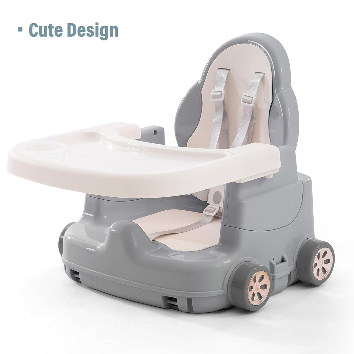 Deep Gray 3 in 1 Baby High Chair with 5-Point Harness H109710
