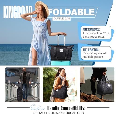 Expandable Rolling Luggage Bag with Detachable Duffle Bag M303