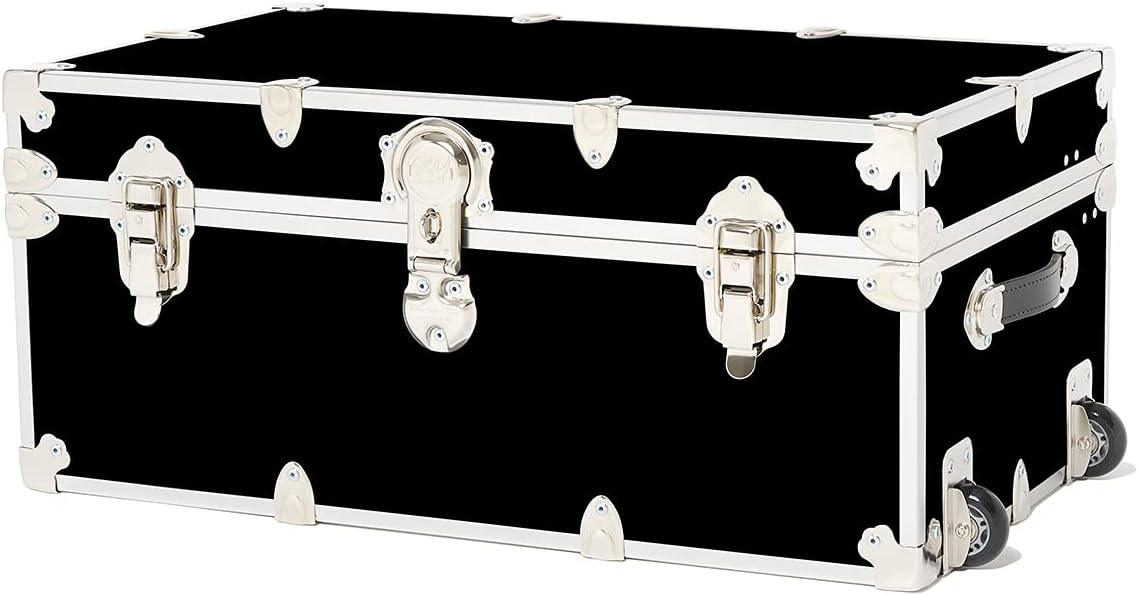 Large Storage Trunk with Mounted Wheels 32x18x14 Slate T568