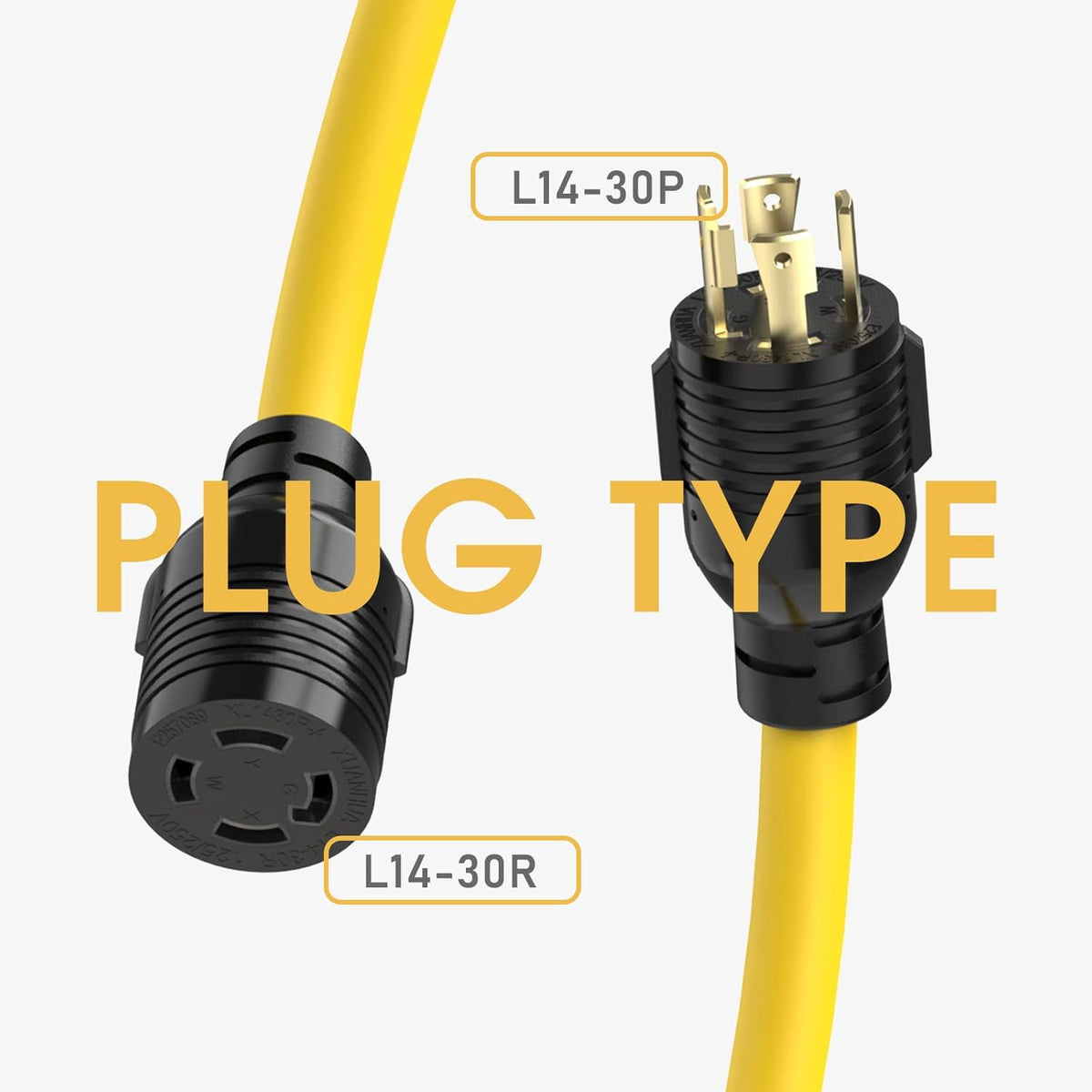 30A 125/250V 7500W Generator Power Extension Cord 40 Feet A771256