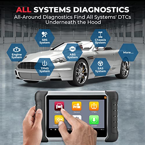 Autel MaxiCOM MK808S-TS Scanner, 2024 Complete TPMS Check/Activate/Relearn Tool, Same as MX808S-TS MK808Z-TS, 28+Service, BT Full System Scan,Bidirectional, FCA AutoAuth,Upgrade of MK808BT PRO MK808S T1028