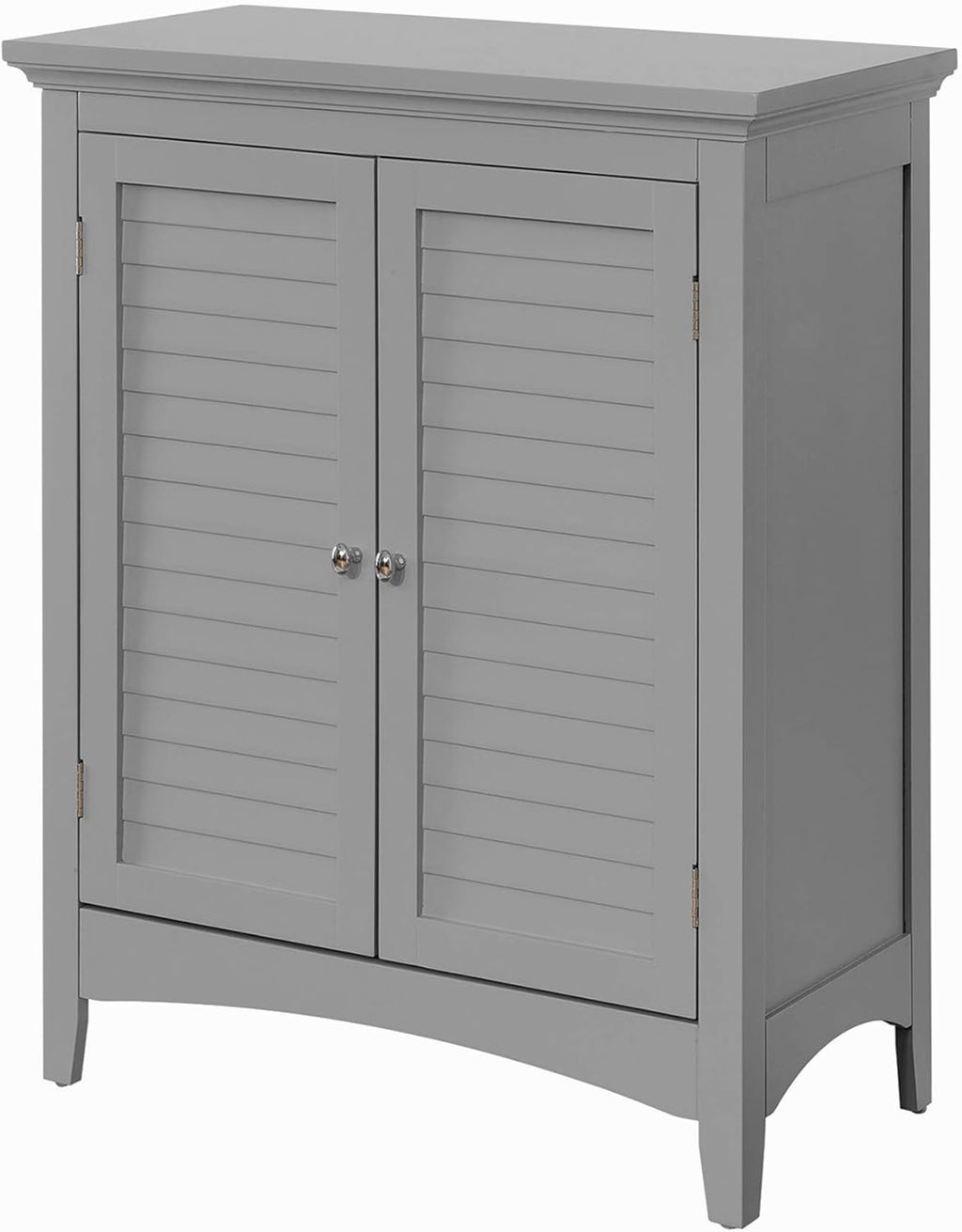 Grey Freestanding Floor Cabinet with 2 Shutter Doors O575