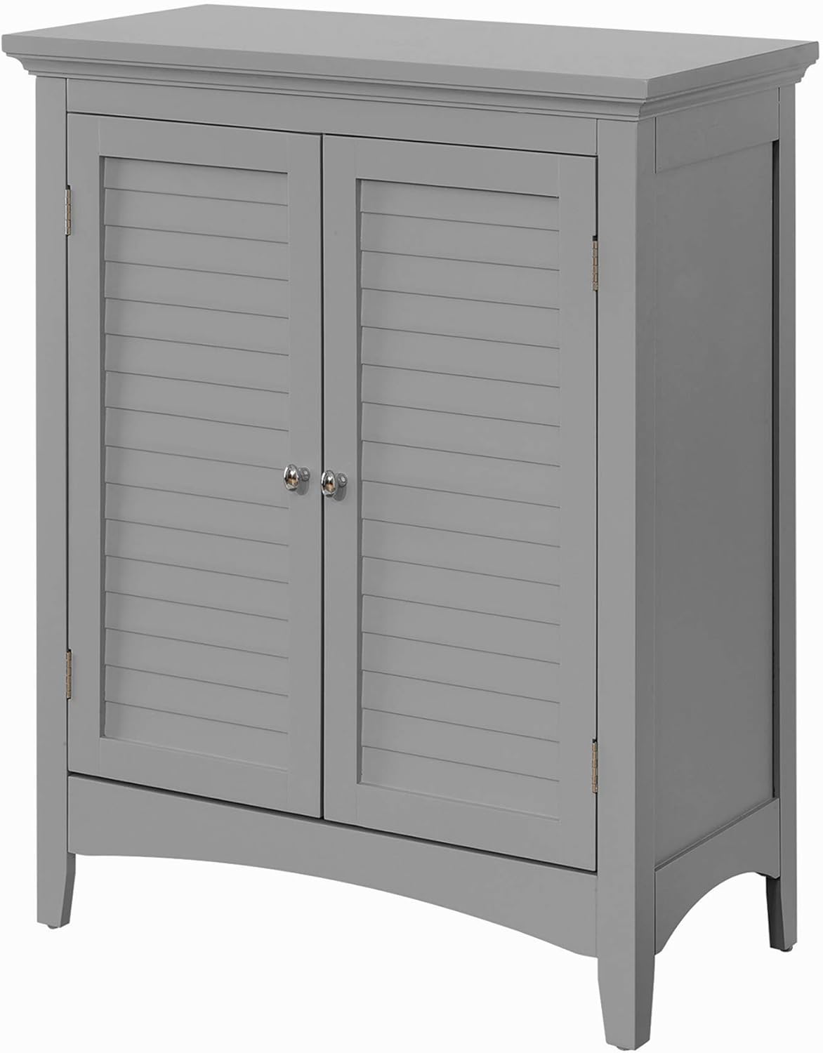 Grey Freestanding Floor Cabinet with 2 Shutter Doors O575