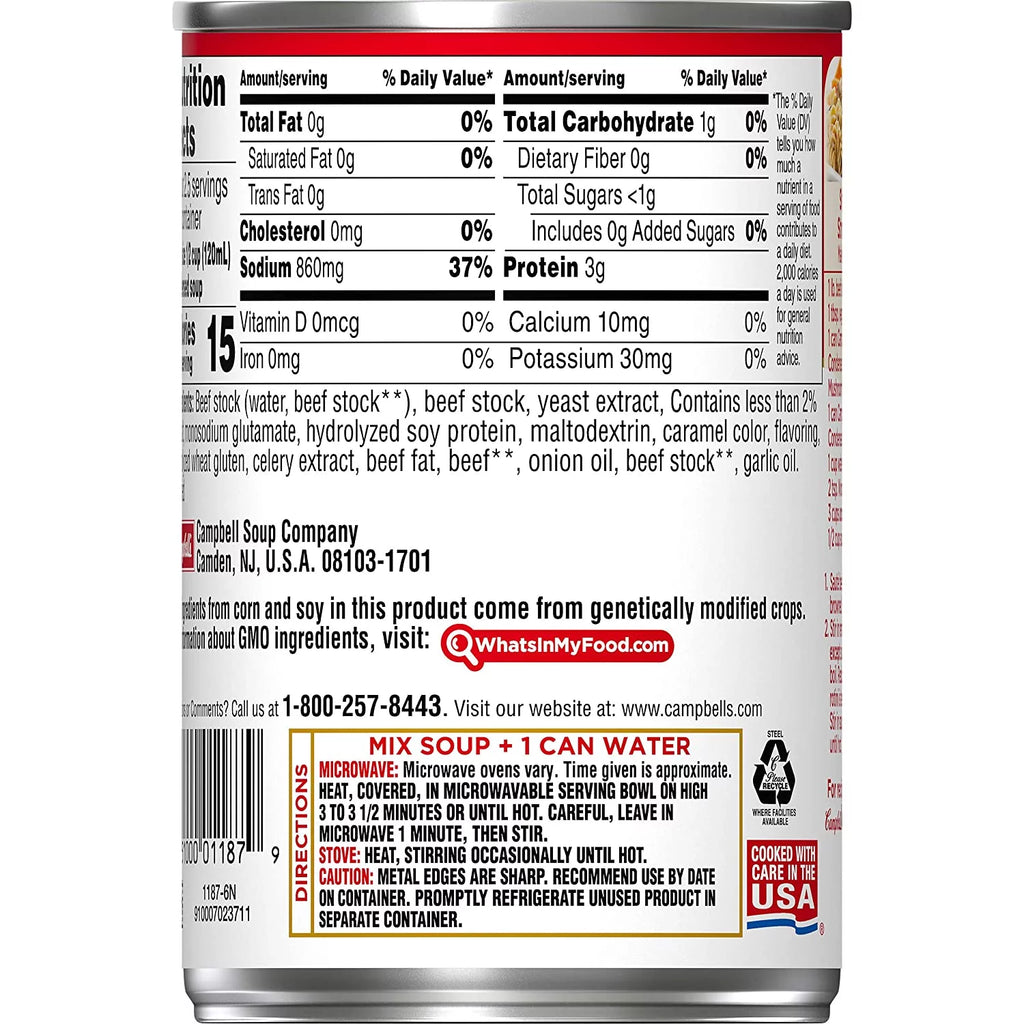 10.5 oz Can Beef Broth (Pack of 12) Y49884